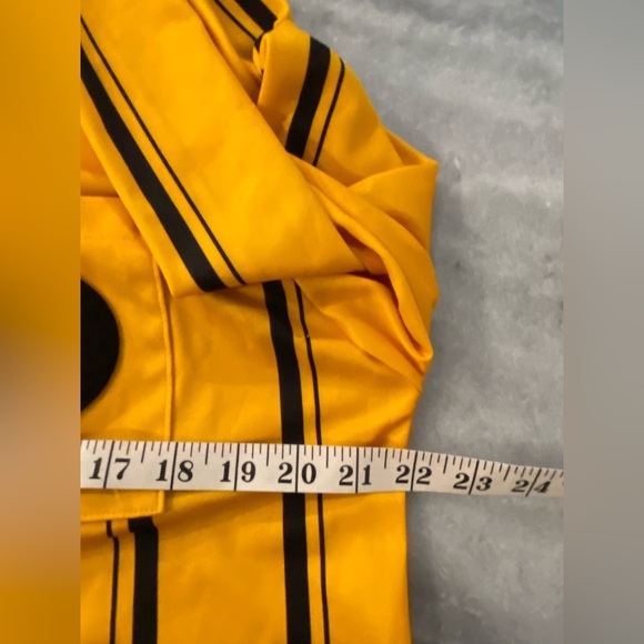 Official Sports Size M USSF Yellow Long Sleeve Striped Soccer Referee Jersey - Picture 14 of 15